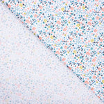 Popeline Coton BIO Enfant Mini Jardin Vert D&#39;eau - Ribes y Casals