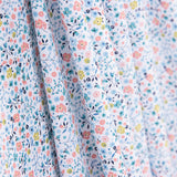 Popeline Coton BIO Enfant Mini Jardin Vert D&#39;eau - Ribes y Casals