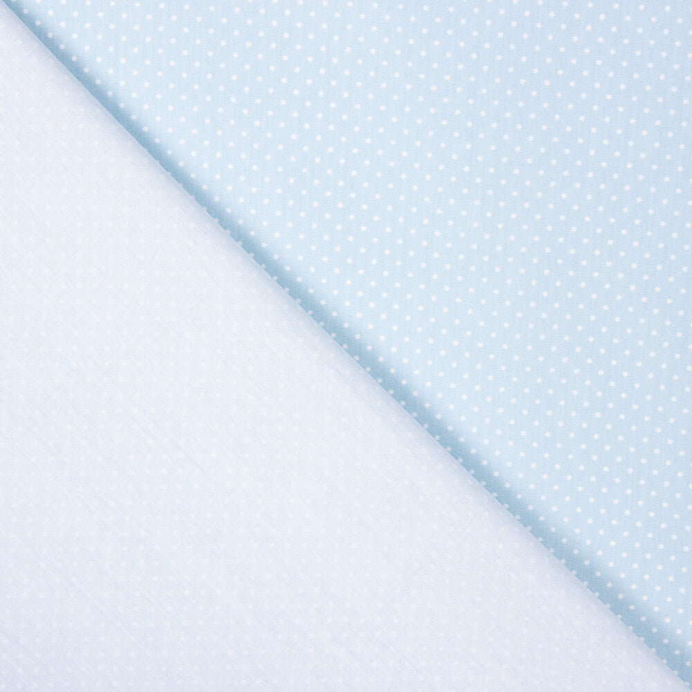 Popeline Coton BIO Enfant Mini Pois Bleu - Ribes y Casals