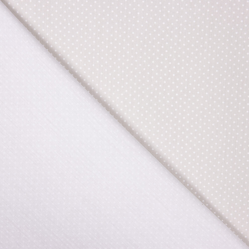 Popeline Coton BIO Enfant Mini Pois Beige - Ribes y Casals