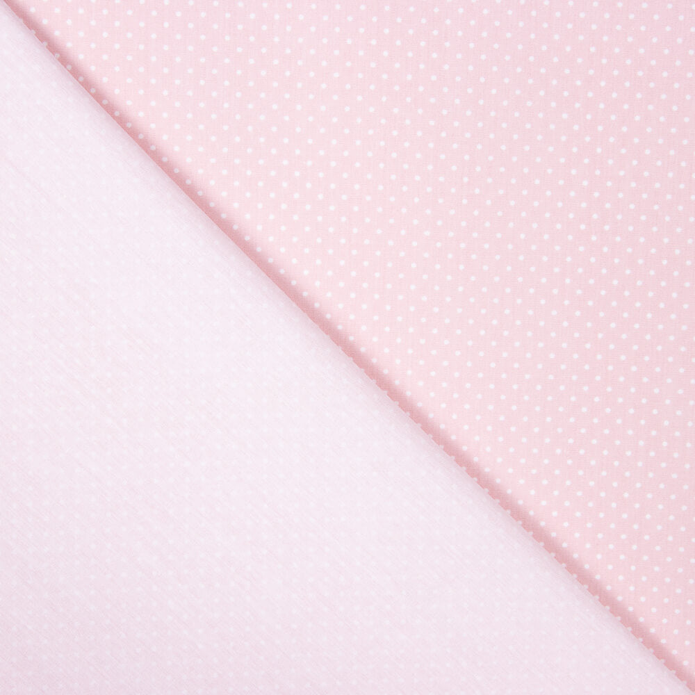 Popeline Coton BIO Enfant Mini Pois Rose - Ribes y Casals