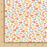 Popeline Coton BIO Enfant Poisson Corail - Ribes y Casals