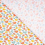 Popeline Coton BIO Enfant Poisson Corail - Ribes y Casals