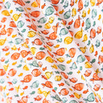 Popeline Coton BIO Enfant Poisson Corail - Ribes y Casals
