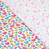 Popeline Coton BIO Enfant Poisson Rose - Ribes y Casals