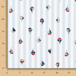 Popeline Coton BIO Vichy bateaux - Ribes y Casals