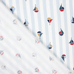 Popeline Coton BIO Vichy bateaux - Ribes y Casals