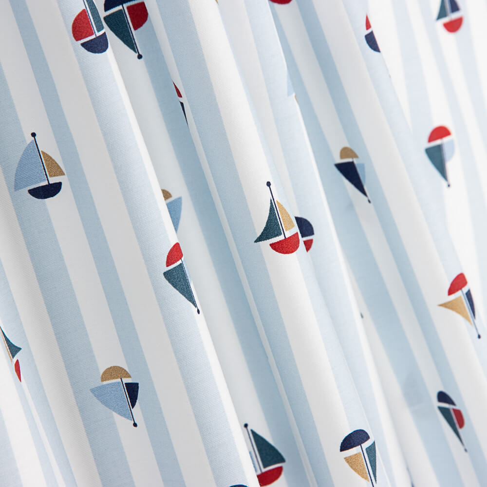 Popeline Coton BIO Vichy bateaux - Ribes y Casals