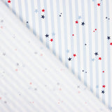 Popeline  Coton BIO Vichy Stars - Ribes y Casals