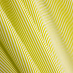 Popeline Enfant Coton Bio Mini Rayure Citron Vert - Ribes y Casals