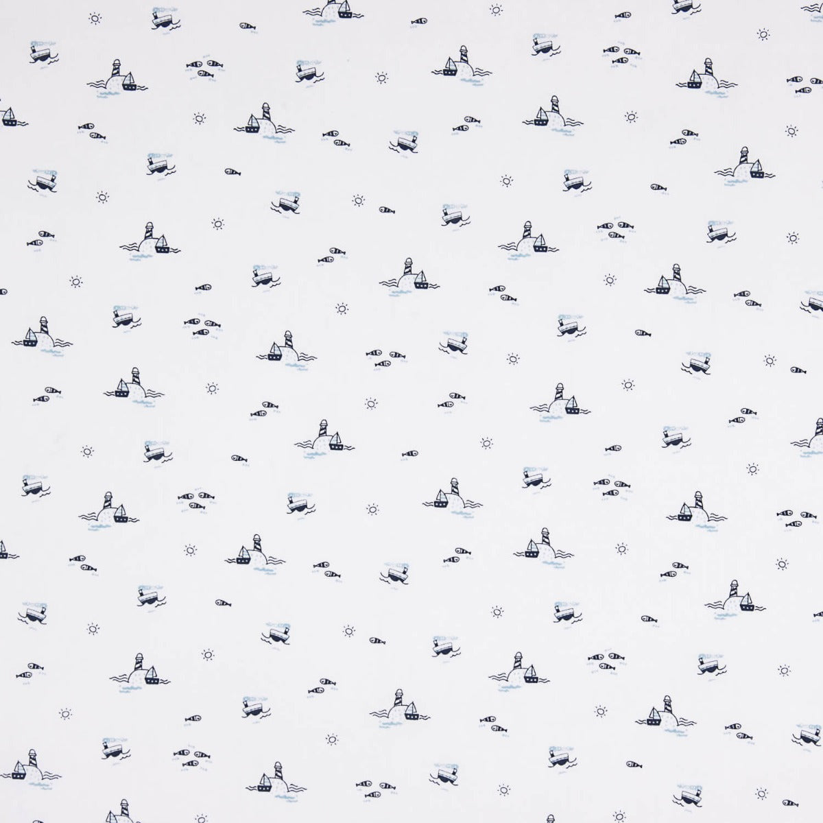 Retal Popelín Algodón Orgánico Naútico 130x150 cms - Ribes y Casals