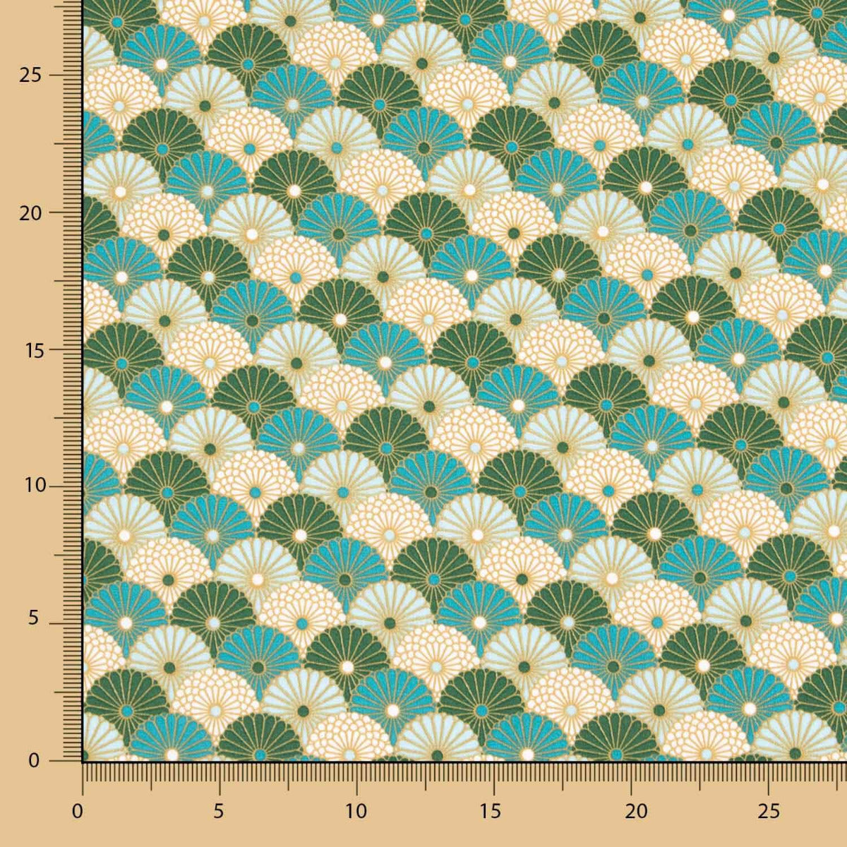 Popeline Coton Oeko-Tex® Paipai Vert - Ribes y Casals