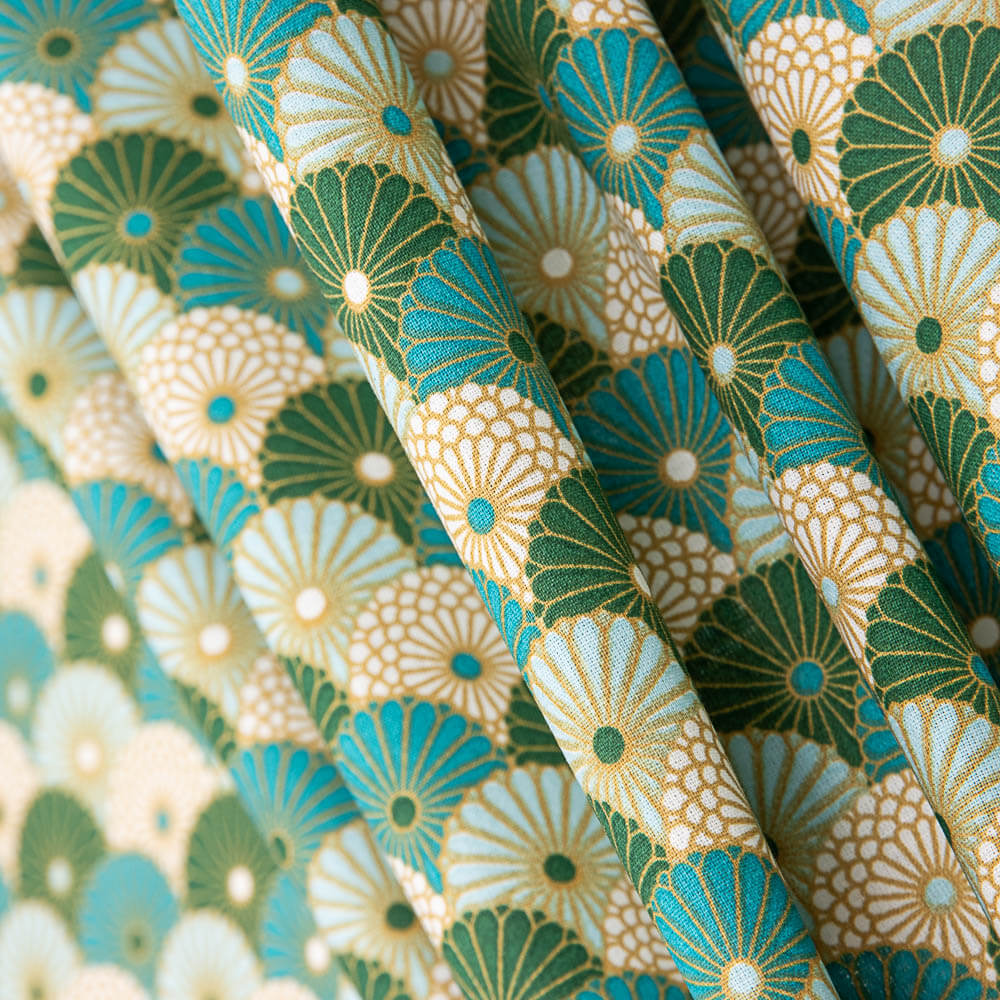 Popeline Coton Oeko-Tex® Paipai Vert - Ribes y Casals