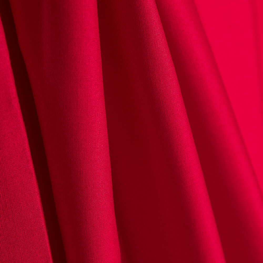 Popeline Coton Spandex Rouge - Ribes y Casals