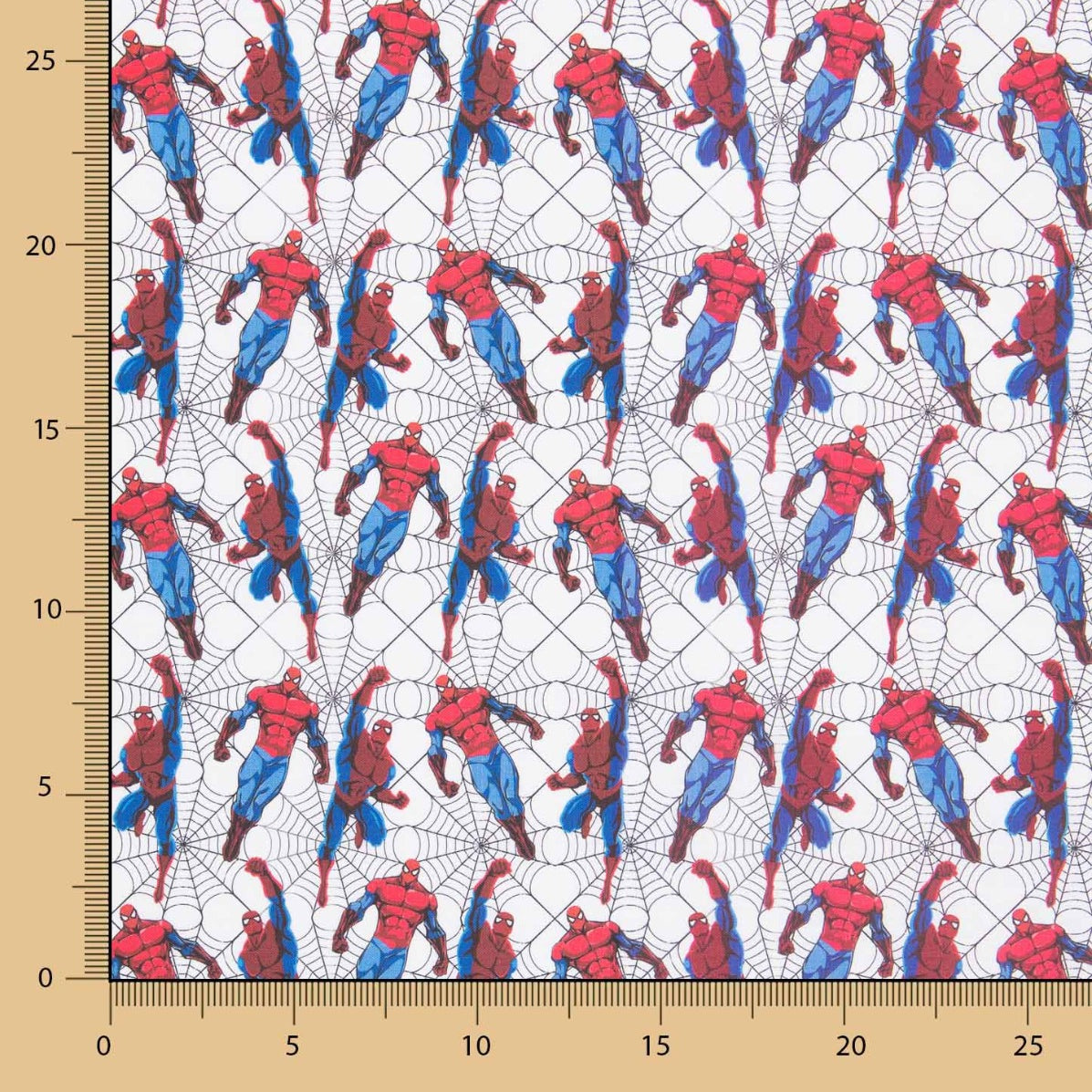 Popeline Coton Blanc Spiderman - Ribes y Casals
