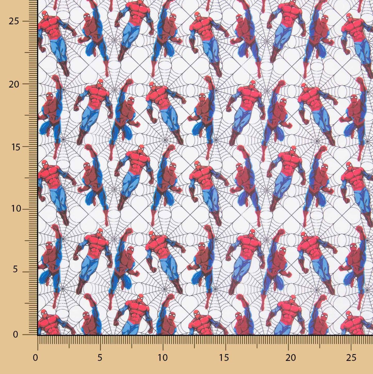 Popeline Coton Blanc Spiderman - Ribes y Casals