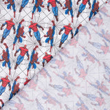 Popeline Coton Blanc Spiderman - Ribes y Casals
