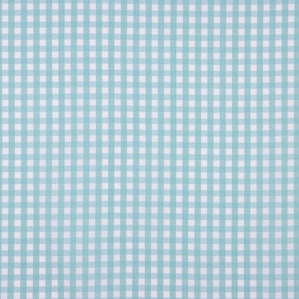 Popeline de coton biologique à carreaux vichy bleu aqua - Ribes y Casals