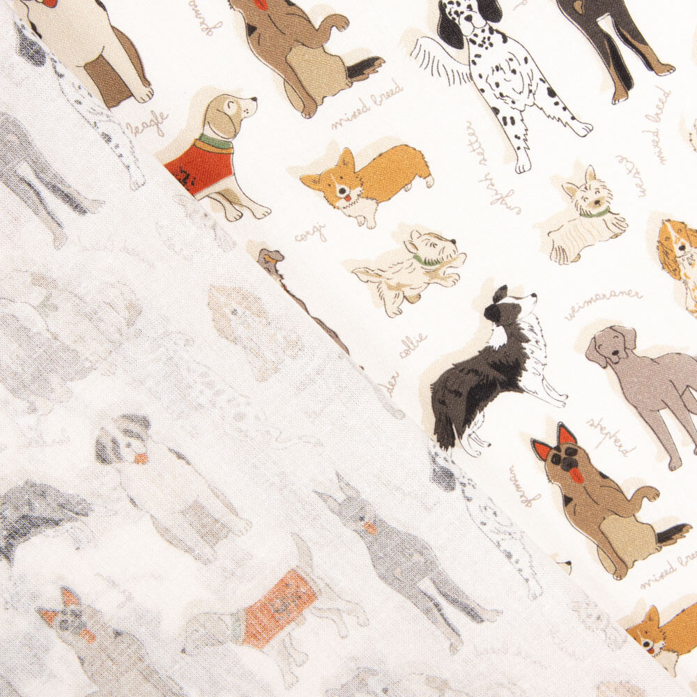 Popeline de coton Chiens - Ribes y Casals
