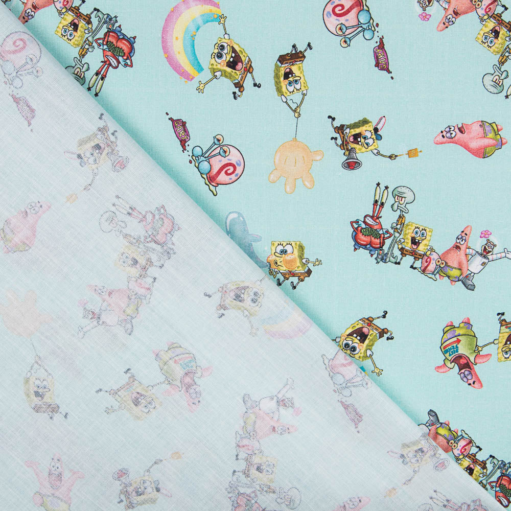 Popeline Bob Éponge Vert - Ribes y Casals