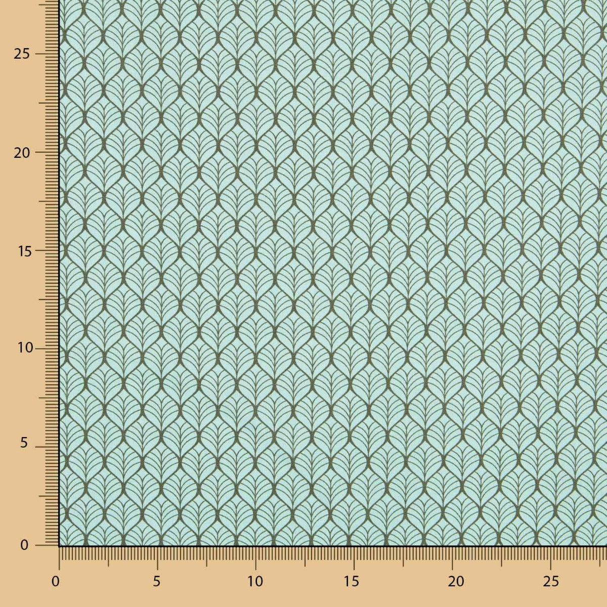 Popeline Botanique Vert Menthe - Ribes y Casals