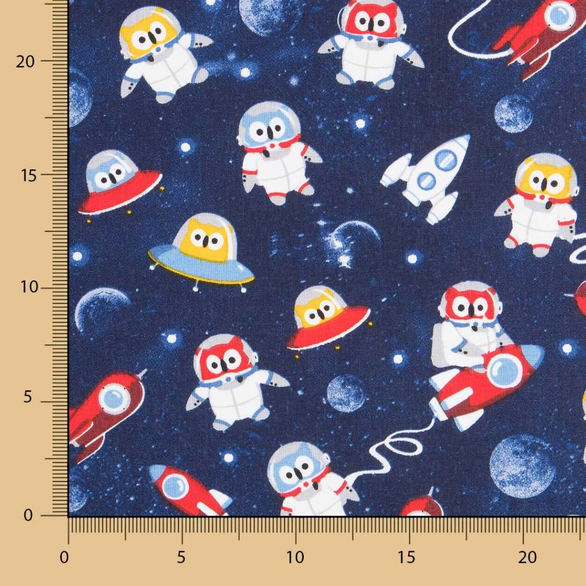 Popeline Oeko-Tex® Astronaute Hibou - Ribes y Casals