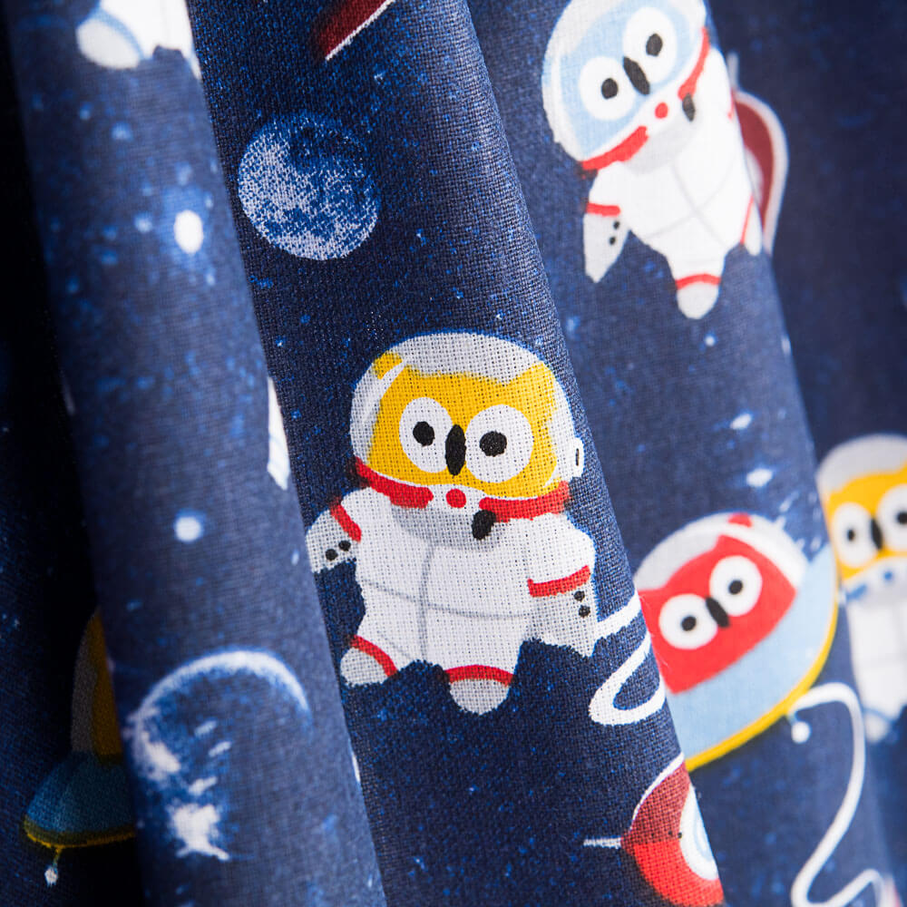Popeline Oeko-Tex® Astronaute Hibou - Ribes y Casals
