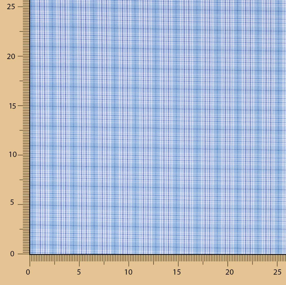 Retal Popelín Camisería Cuadros Azul 140x150 cm - Ribes y Casals