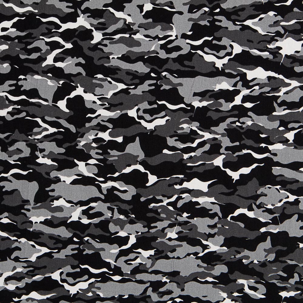 Popeline Camouflage Gris - Ribes y Casals