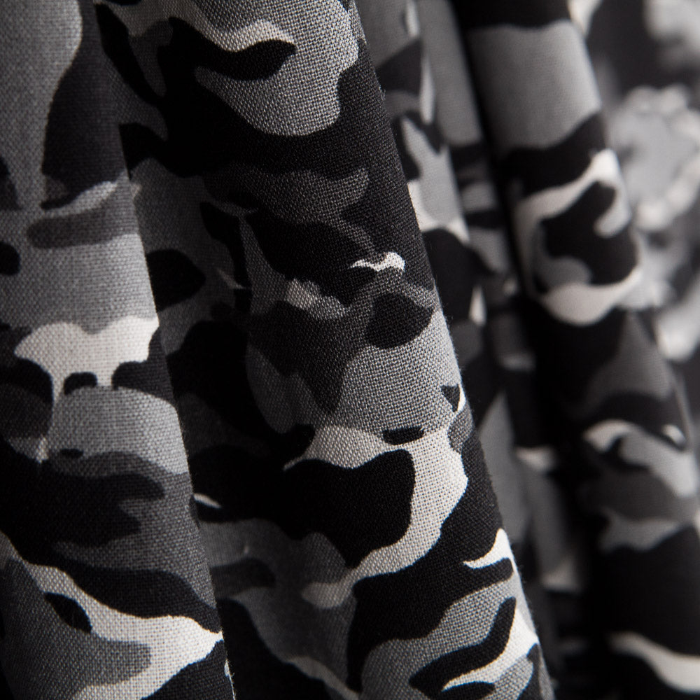 Popeline Camouflage Gris - Ribes y Casals