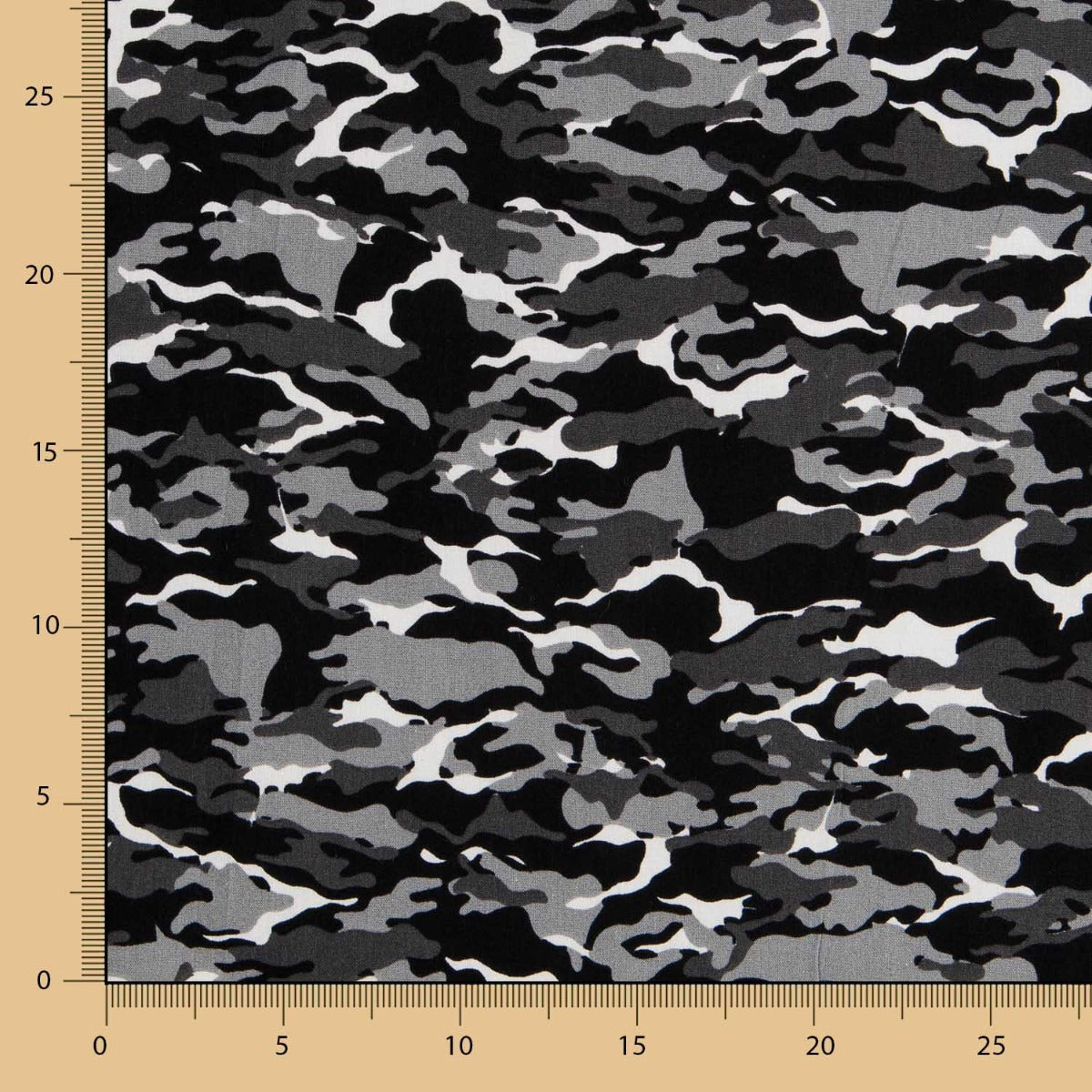 Popeline Camouflage Gris - Ribes y Casals