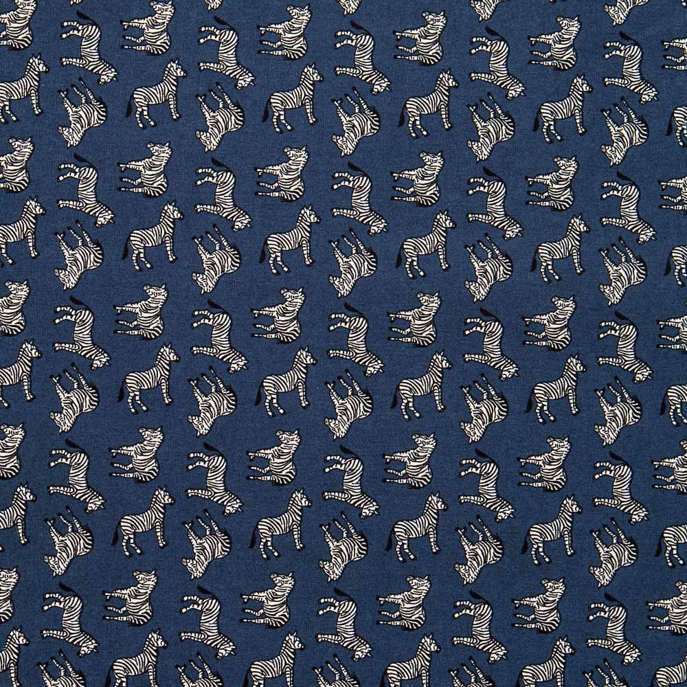 Popeline Zébres Bleu - Ribes y Casals