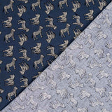 Retal Popelín Cebras Azul 90x145 cm - Ribes y Casals