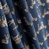 Popeline Zébres Bleu - Ribes y Casals