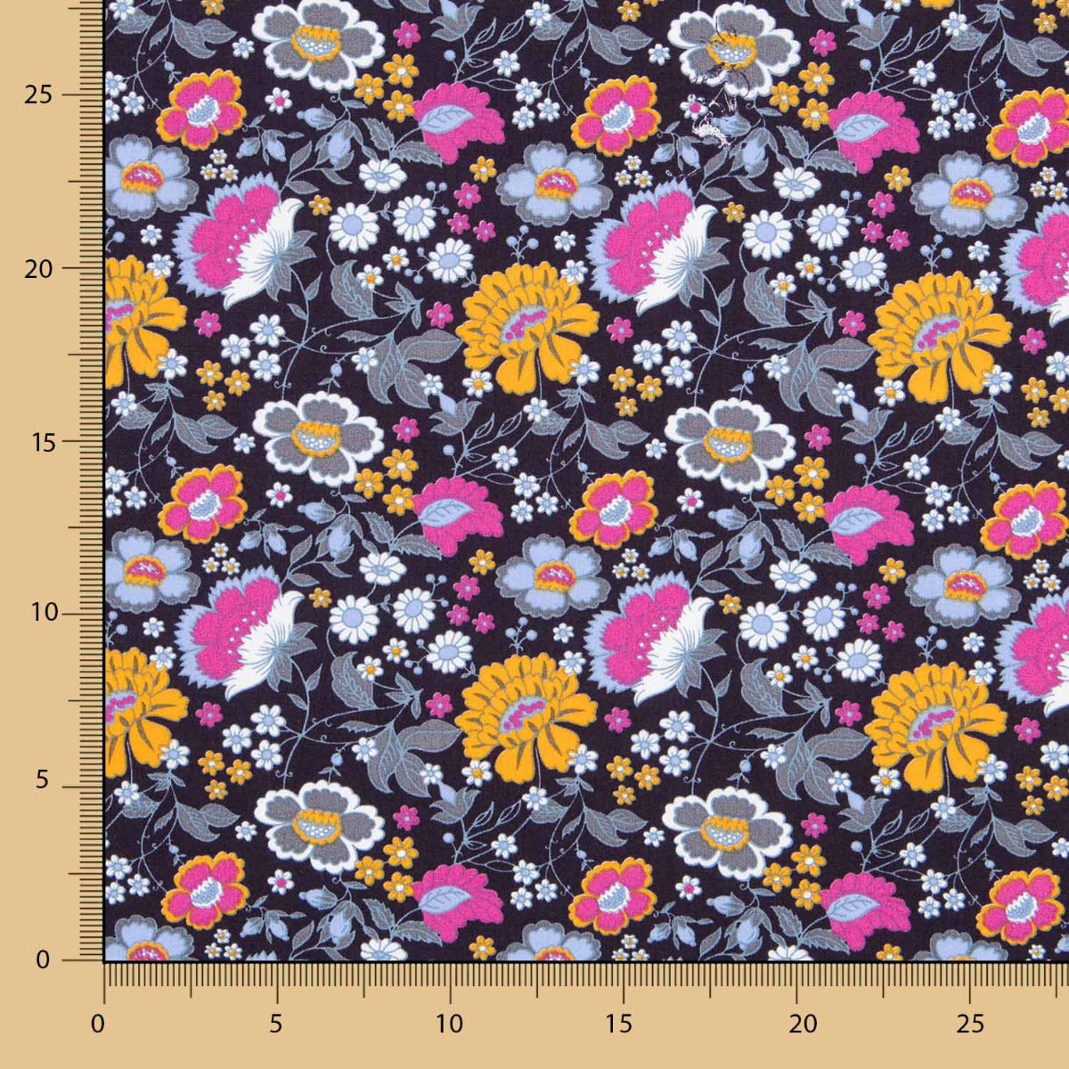 Popeline Delhi Fleur Rose - Ribes y Casals