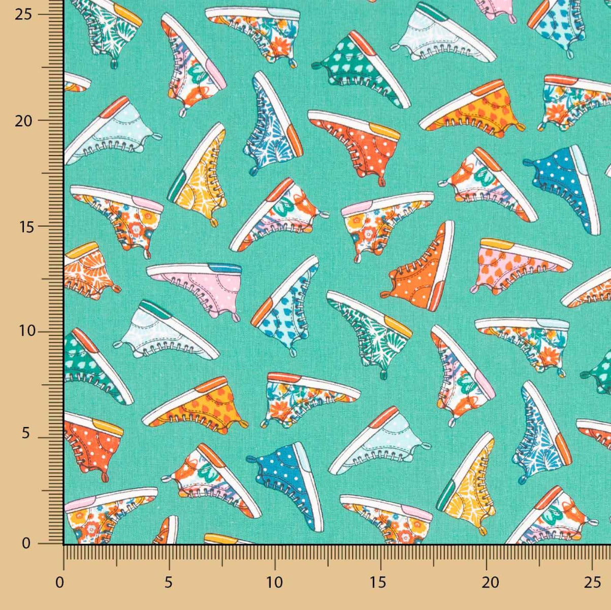 Paniers Verts En Coton Imprimé - Ribes y Casals