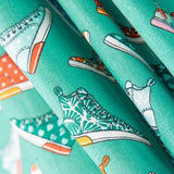 Paniers Verts En Coton Imprimé - Ribes y Casals