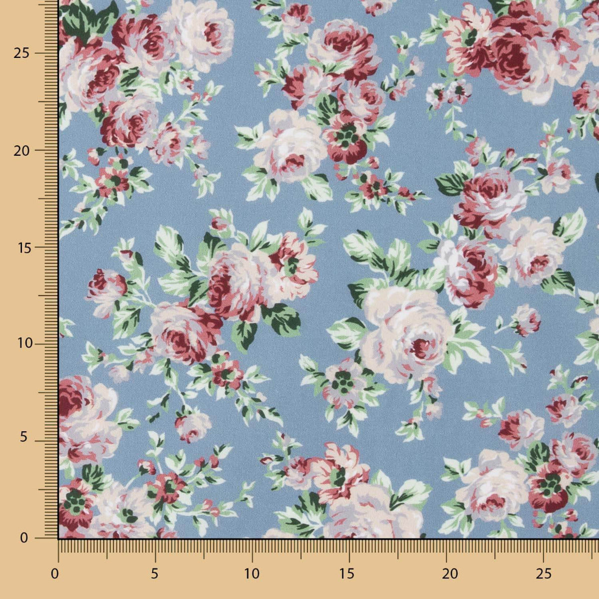 Cretonne Popeline Imprimé Flamenco Bleu Clair - Ribes y Casals