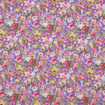 Popeline Imprimé Flamenco Violet Cretonne - Ribes y Casals