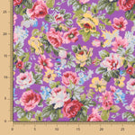 Popeline Imprimé Flamenco Violet Cretonne - Ribes y Casals