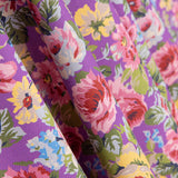 Popeline Imprimé Flamenco Violet Cretonne - Ribes y Casals