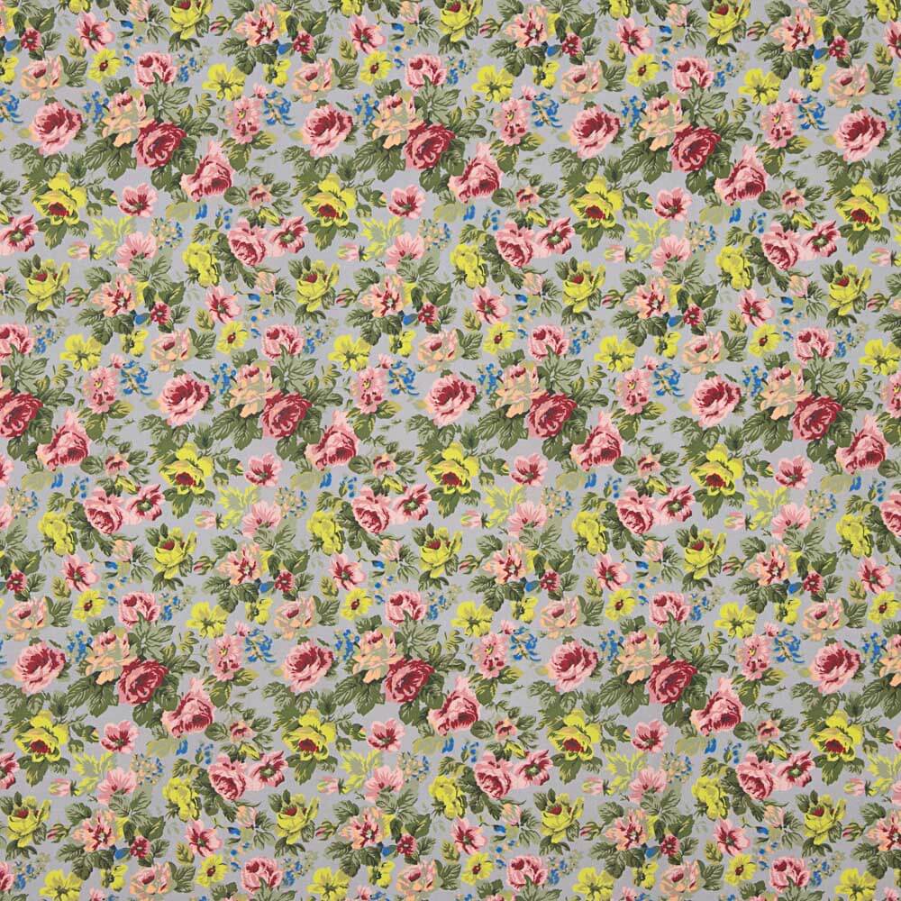 Popeline Cretonne Imprimé Flamenco Vert Sauge - Ribes y Casals