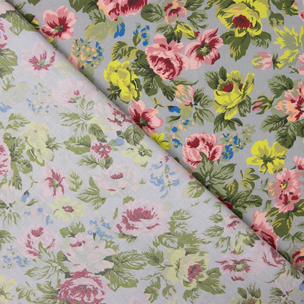 Popeline Cretonne Imprimé Flamenco Vert Sauge - Ribes y Casals