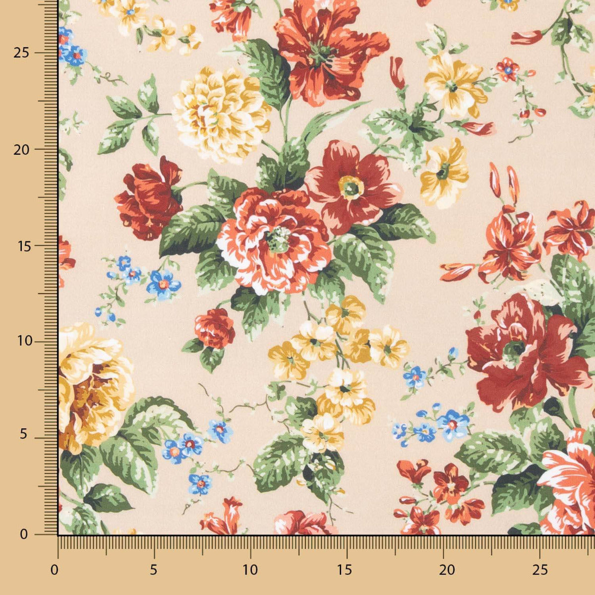 Popeline Cretonne Imprimé Flamenco Camel - Ribes y Casals