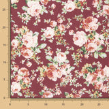 Retal Popelín Estampado Flamenca Cretona Granate 90x140 cm - Ribes y Casals