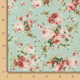 Cretonne Popeline Imprimé Flamenco Vert Clair - Ribes y Casals