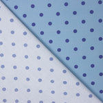 Popeline Imprimé Flamand Pois 10mm Bleu Baltique - Ribes y Casals