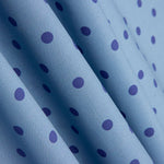 Popeline Imprimé Flamand Pois 10mm Bleu Baltique - Ribes y Casals