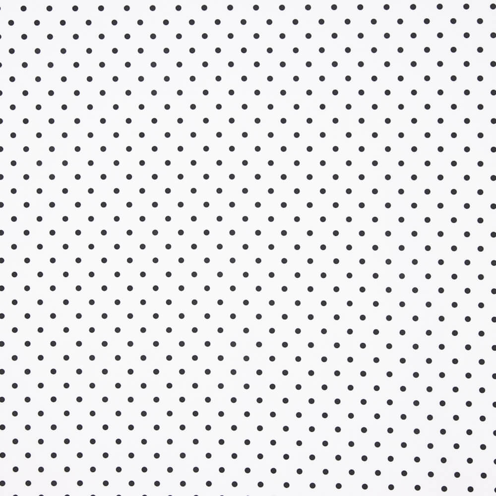 Popeline Pois Imprimé Flamenco 10mm Blanc - Ribes y Casals