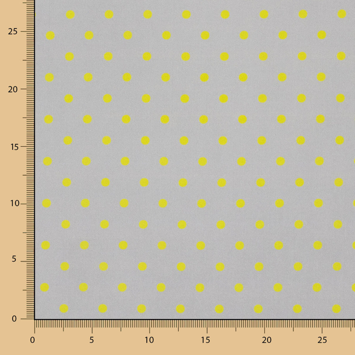 Popeline Imprimé Pois Flamenco 10mm Taupe - Ribes y Casals